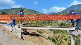 Строительство моста с использованием Launching Gantry на участке Каджаран–Агарак, Сюник, Армения