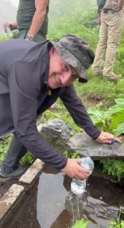 Никол Пашинян, родниковая вода в горах Армении